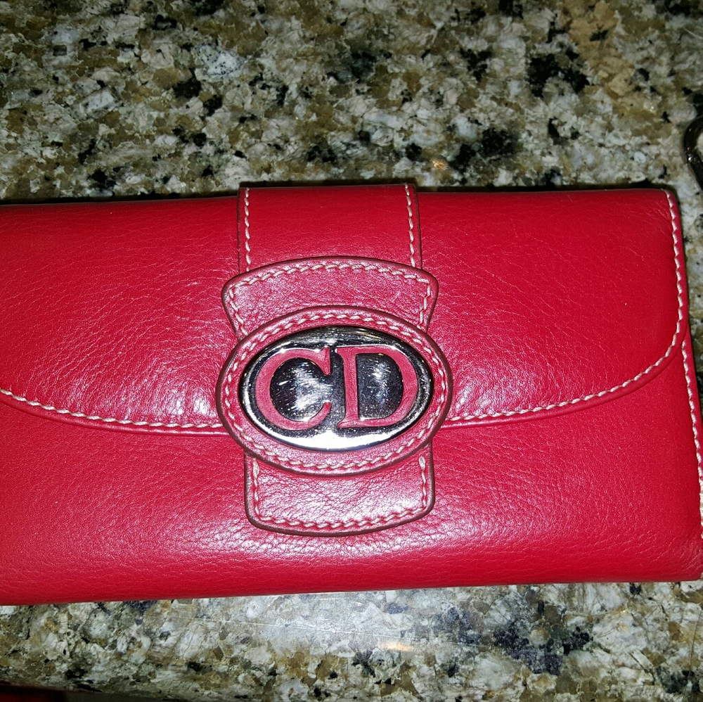 Auth Christian Dior wallet & Keychain set